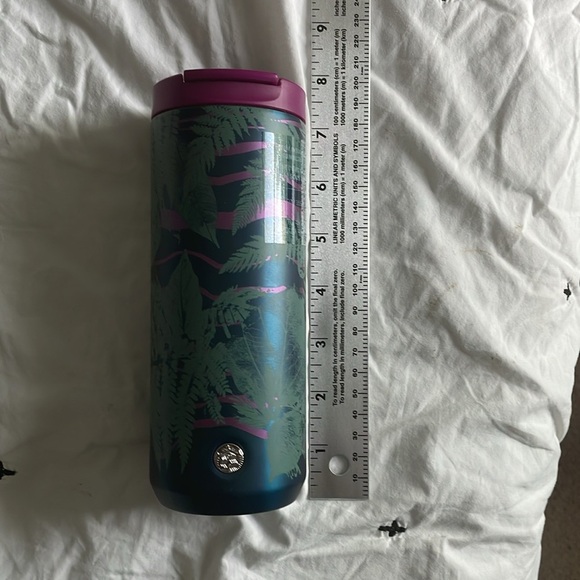 Starbucks Fall 2022 Periwinkle Fern Vacuum Seal Travel Mug Cup Like new! - Picture 2 of 6